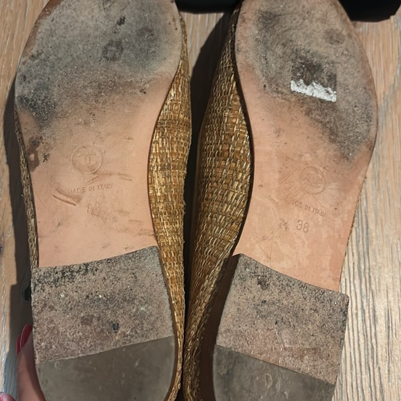 Chanel Raffia Cap Toe Ballet Flats - Picture 4 of 5